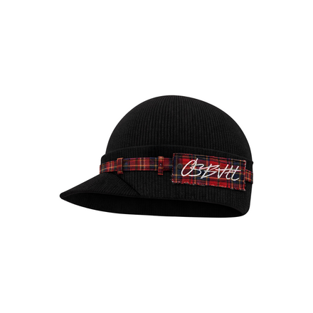 OSBATT - TARTAN BEANIE CAP BLACK